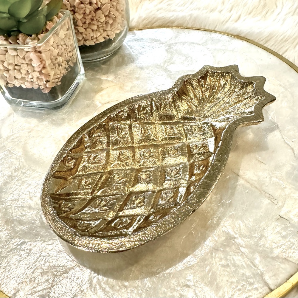 Gold Pineapple Catchall Dish